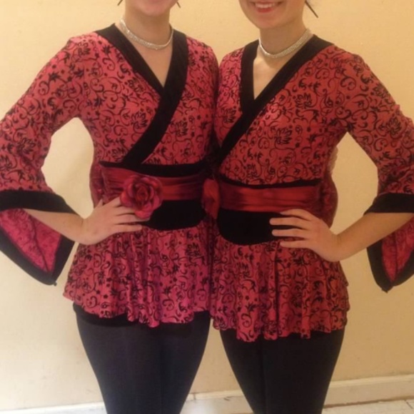 Red Asian Robe Dance/Halloween Costume - Picture 5 of 7